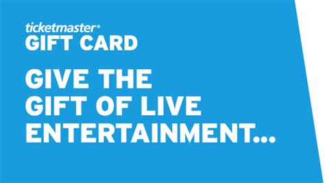 Check spelling or type a new query. Ticketmaster Gift Cards. Give the gift of live entertainment.