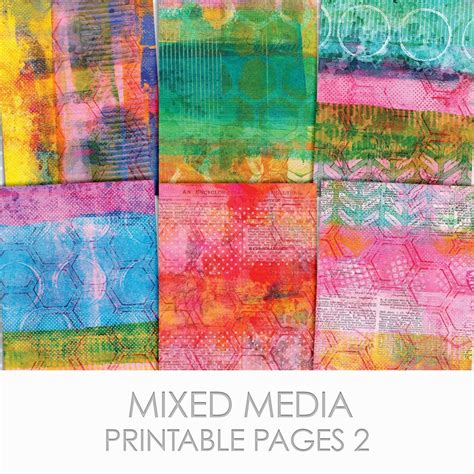 Medios Mixtos Imprimibles Digital Background And Journal Etsy México