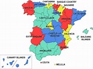The seventeen Autonomous Communities or Regions of Spain (free ...