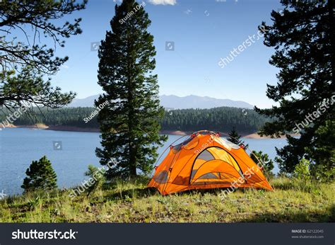 Camping Tent By Lake Stock Photo 62122045 Shutterstock