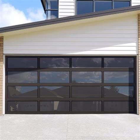 10x10 Modern Tempered Glass Alumium Garage Door From China Manufacturer