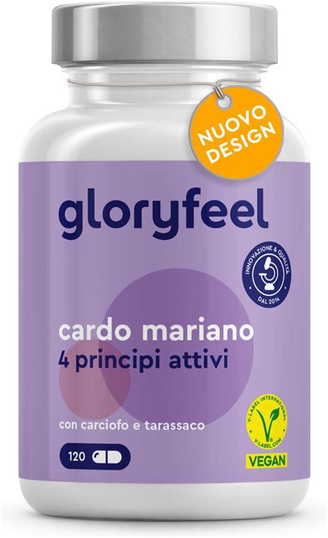 Cardo Mariano Fegato 120 Capsule Vegan 500 Mg Di Integratore Cardo