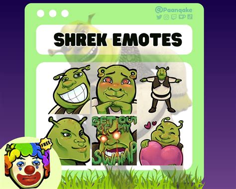 Blursed Shrek P2u Emotes Twitch And Discord Instant Download But 6 Get