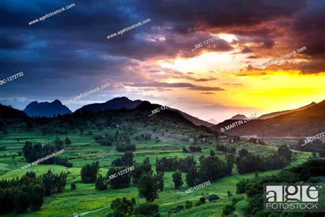 Landscape In The Province Tigray Northern Ethiopia The Mountains Of
