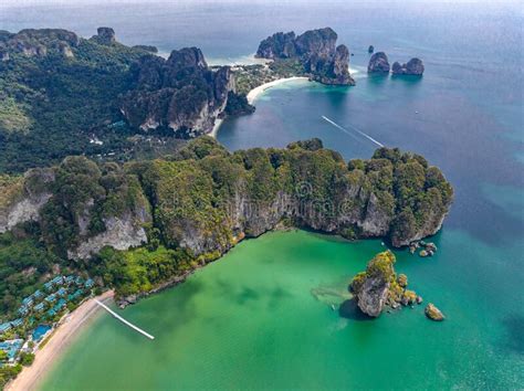 Aerial View Of Phra Nang Cave Or Princess Cave Beach In Krabi Thailand