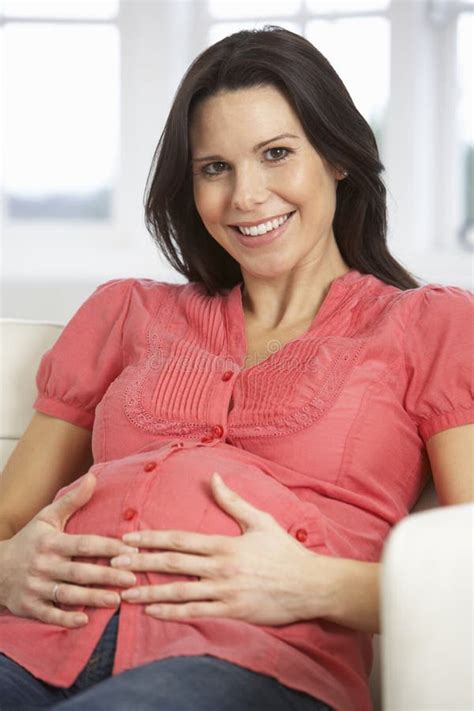 Pregnant Woman Relaxing At Home Stock Image Image Of Vertical Healthy 55891667