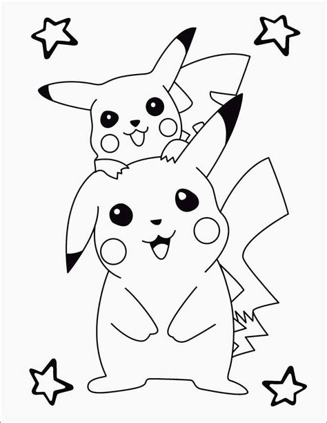 Dibujos De Pikachu Para Colorear Imprima Gratis A4