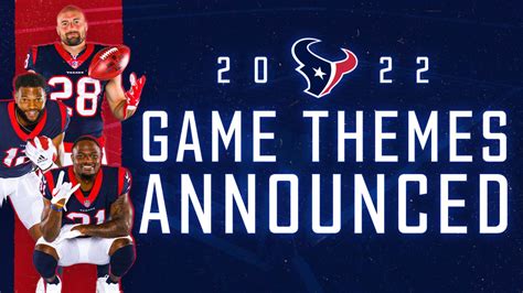 2022 Houston Texans Game Themes