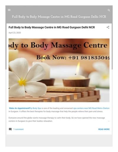 Massage Spa At Mg Road Gurgaon Happy Ending Massage In Gurgaon Flip