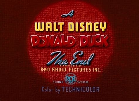 The End A Walt Disney Donald Duck