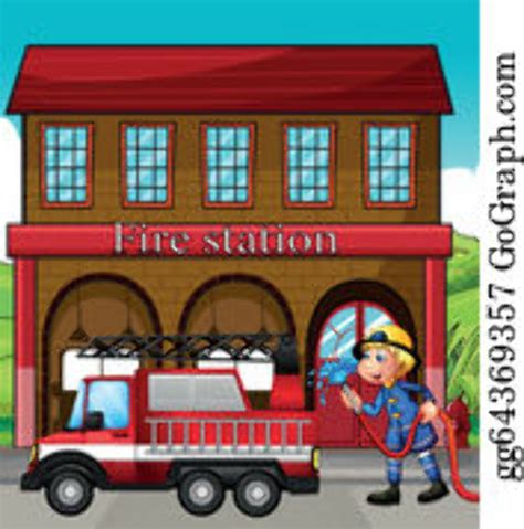 Fire Station Clip Art Black And White In Fire Station Clipart Black And