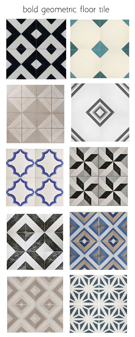 Bold Geometric Floor Tile Centsational Style