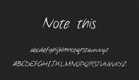 Note This Free Font