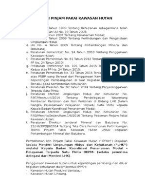 Detail Contoh Surat Permohonan Izin Pinjam Pakai Kawasan Hutan Koleksi