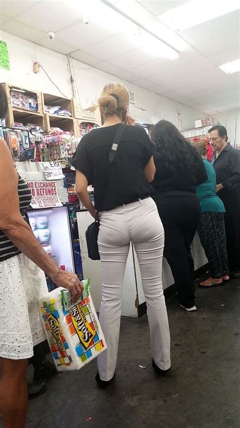mature latina shopping with a sexy body vpl tight jeans forum