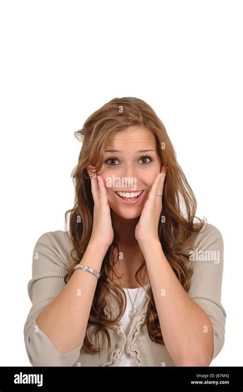 Surprised Young Woman Stock Photo Alamy