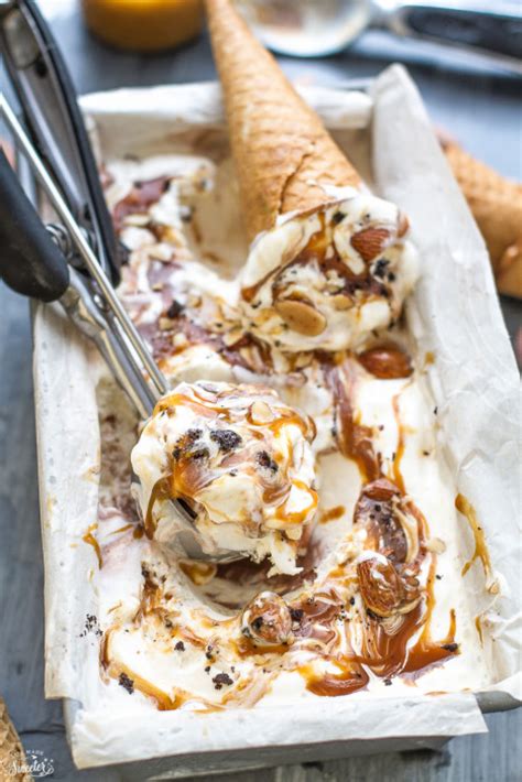 No Churn Salted Caramel Oreo Ice Cream With Almonds VIDEO Life Made