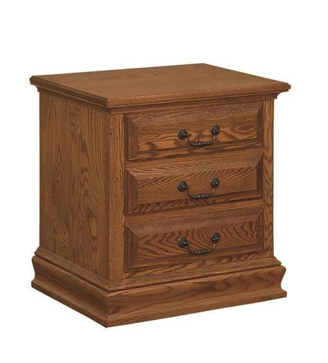 Keep bedroom essentials at hand with the aspen hudson valley 1 drawer nightstand. Royal Nightstand with Three Drawers from DutchCrafters ...