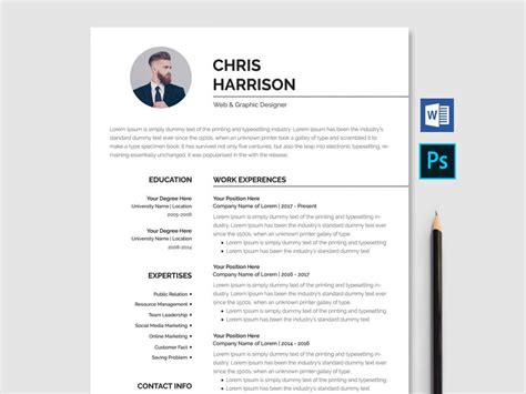 Resume Word Template Free Download
