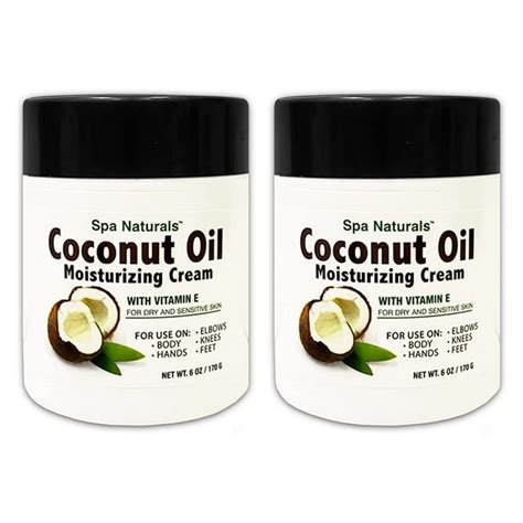 Spa Naturals Coconut Oil Moisturizing Cream With Vitamin E 2 Pk