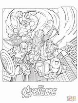 Coloring Marvel Avengers Pages Printable Paper Drawing sketch template