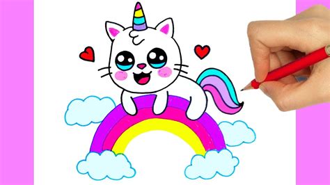 How To Draw A Cat Unicorn Drawing Cat Unicorn Youtube