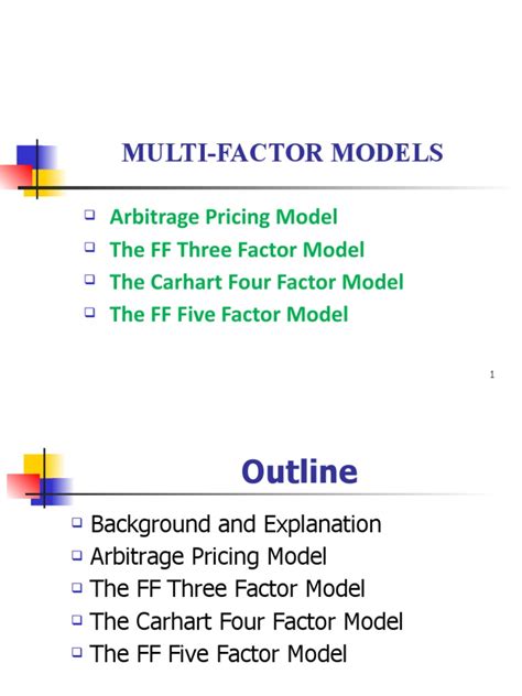 Multi Factor Models Pdf Capital Asset Pricing Model Arbitrage
