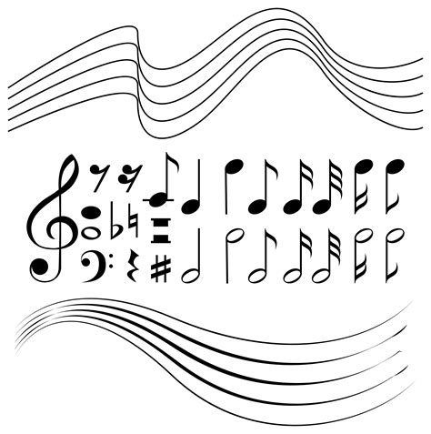 Different Symbols Of Music Notes And Line Paper 361010 Vector Art At