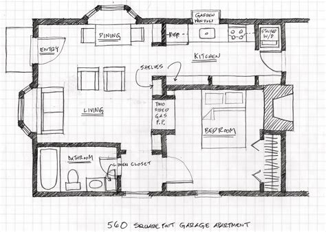 Small Scale Homes Floor Plans For Garage To Apartment Conversion