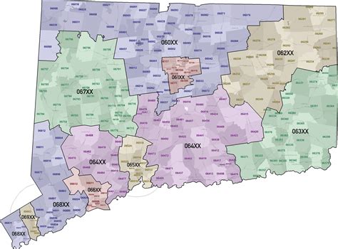 I Made A Map Showcasing The Zip Code Groupings In Connecticut Connecticut