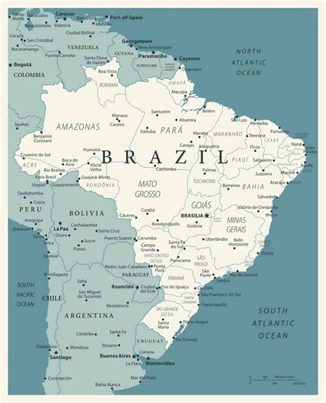 Mapas De Brasil Mapas Políticos Físicos Mudos Para Descargar