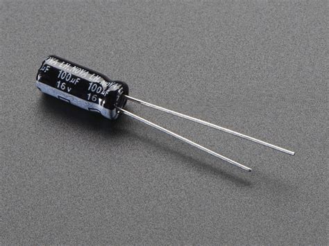 100uF 16V Electrolytic Capacitors Pack Of 10 ID 2193 Adafruit