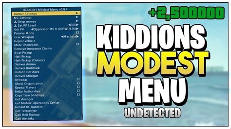Kiddions Mod Menu Money Loop Script Money Method Tutorial Gta V Youtube