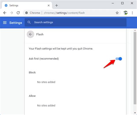 Scroll to the flash tab. How to Enable Flash on Chrome for Specific Websites
