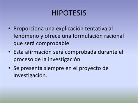 Ejemplos De Hipotesis De Investigacion