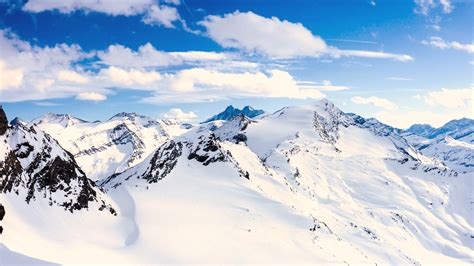 Wallpaper Grossglockner Mountains Austria Snow Winter Sky Clouds