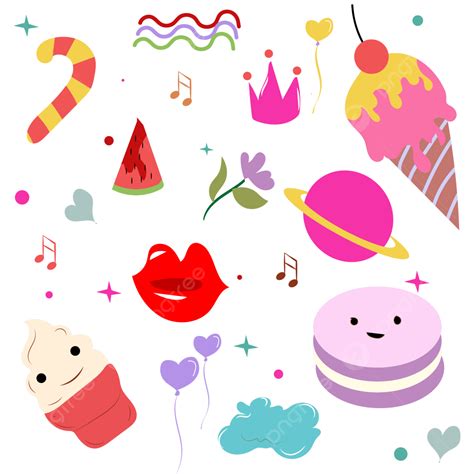 Hand Drawn Doodles Vector Design Images Colorful Hand Drawn Cute