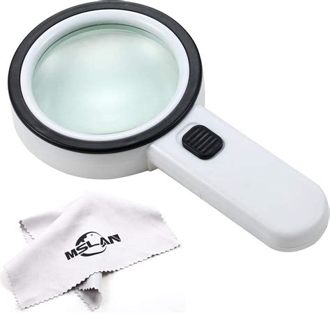 20x High Handheld Strong Magnifying Glass With Led And Uv Light Best Jumbo Size