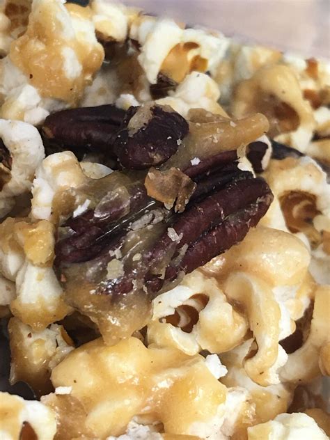 Butter Toffee Popcorn With Roasted Pecans Etsy