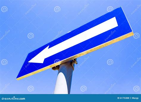 One Way Road Sign Stock Photo Image Of Arrow Source 6175388