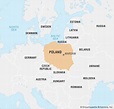 La Pologne sur la carte du monde : pays environnants et situation sur ...