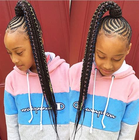 A great style like this has a few different fishtail braids in it. 11 Beautiful Ponytail Hairstyles For Kids - The Glossychic ...