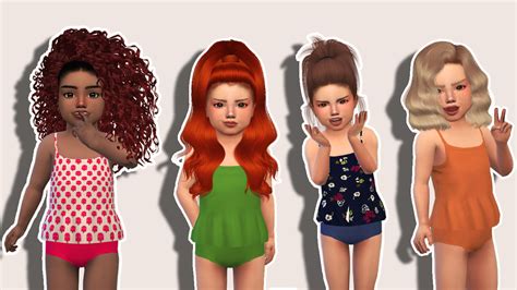 Toddler Swimsuit Izzy Sims Toddler Swimsuits Sims 4 Toddler Sims 4
