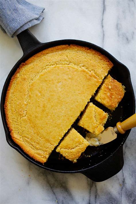Prepare your baking dish by spraying or greasing it with the refined oil. Skillet Corn Bread | Easy Delicious Recipes