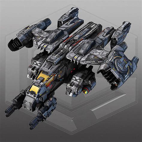 3d Model Scifi Dropship Vr Ar Low Poly Cgtrader
