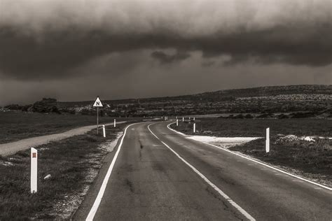 Free Images Horizon Cloud Black And White Road Asphalt Travel