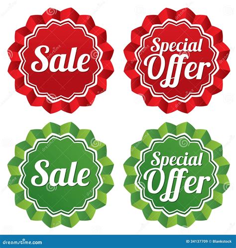 Special Offer Price Tags Templates Set Stock Vector Image 34137709