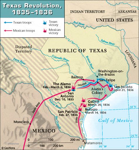 Texas Revolution Ema06texrev Mapas História Americana Nativo