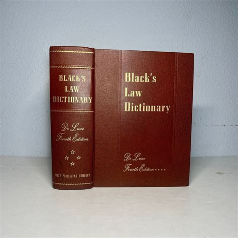 1951 Blacks Law Dictionary De Luxe Fourth Edition By Henry Campbell