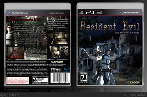 Resident Evil Remake 15th Anniversary Playstation 3 Box Art Cover By